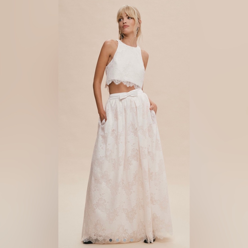 BHLDN Bella Lace Bridal Ball Skirt and Sleeveless Top